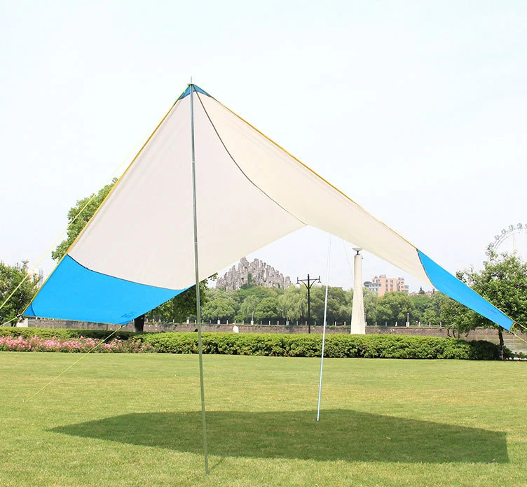 عالية الجودة قماش القنب في الهواء الطلق التخييم بقاء المأوى الشمس الظل المظلة الفضة طلاء العريشة للماء خيمة للشاطئ