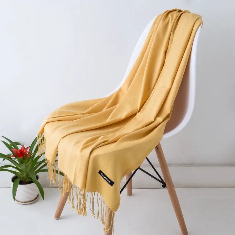 190*65cm classic Large Solid Color Soft carf Cashmere Boy Girl Unisex Women office Lady Shawl Wrap Pashmina Female Hijab Muffler_voghion.com
