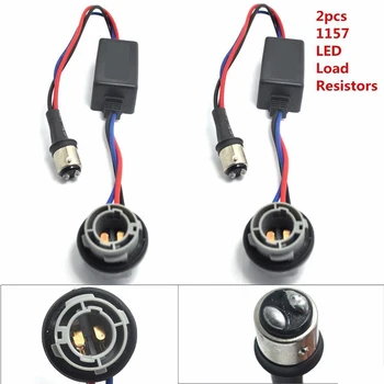 

2pcs 1157 LED Decoder Light Bulb Warning Canceller Canbus No Error Load Resistor Car Headlight Bulb Kits Adapter Anti-Flicker