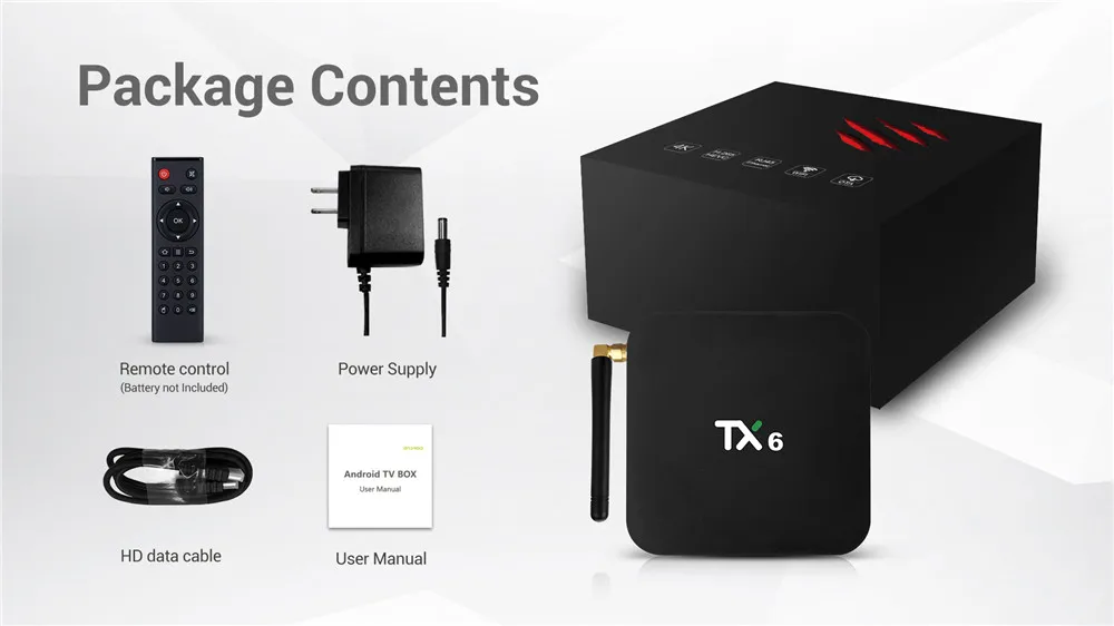 TX6 ТВ Box Android 7,1 4G Оперативная память 32G Встроенная память Allwinner H6 Quad core Декодер каналов кабельного телевидения 2,4 5 ГГц двойной Wifi BT 4,1 4 K HD H.265