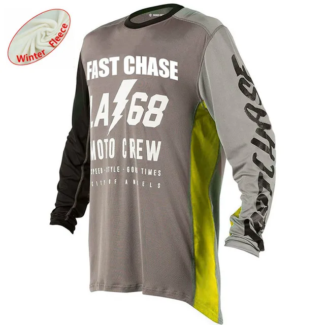 Best Price Motocross Jersey Long Sleeve Downhill Mx Clothe Off Road Sportswear Thermal Fleece Moto Gp Shirt MTB Motorcycle Cycling Jerseys