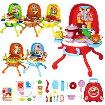 

Baby Early Educational Cooking Kitchen Toys Pretend Food Playset Case Kitchen Toys Fun Children Plastic Toys