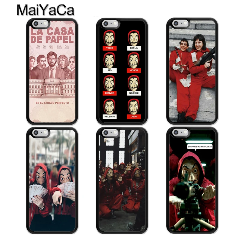 

MaiYaCa La Casa de papel Money Heist Case For iphone 11 Pro MAX X XR XS MAX 6 6S 7 8 Plus 5 5S TPU Back Cover Fundas