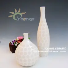 2 шт./компл. керамический фарфор Jingdezhen ручная затененная белая ваза для украшения дома
