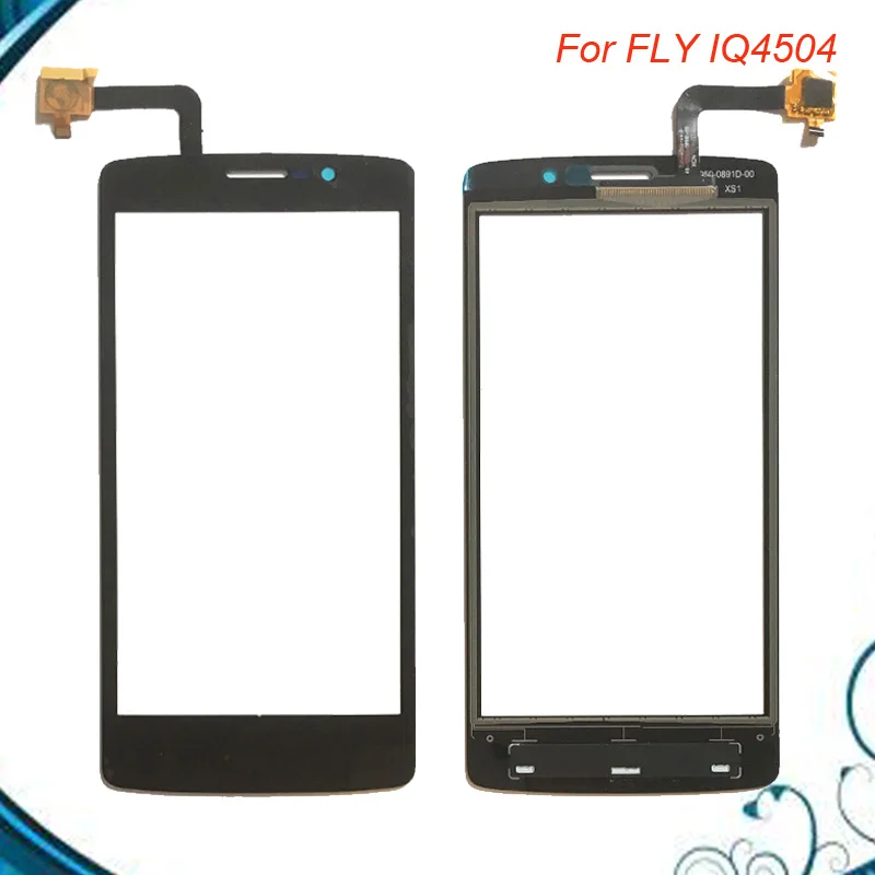 

Black White Touchscreen Fly IQ4504 Quad EVO Energie 5 Sensor Touch screen Digitizer panel front glass replacement IN Stock