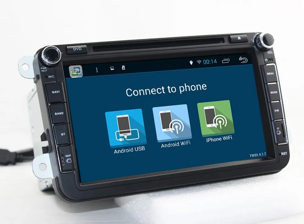 4G 2din android 7 1 автомобильный dvd для vw passat b6 golf 4 5 tiguan polo jetta skoda octavia2 с рулевым колесом gps