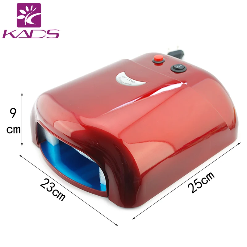 Online KADS Rose UV Lampe 36W 110 240V Gel Aushärtung Nail art (UNS EU Stecker) mit 4 stücke 365nm UV Birne DIY Werkzeuge Für 36W UV Nagel Lampe Maniküre