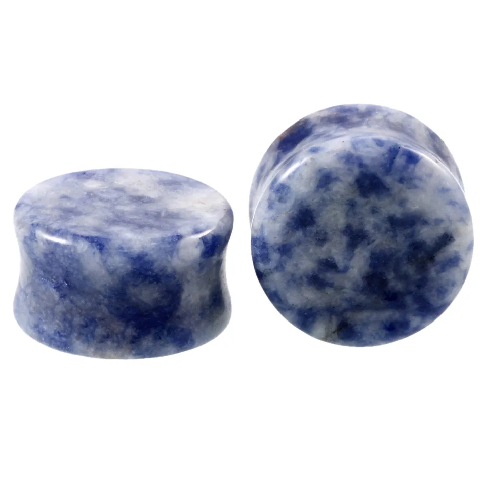 Stone Ear Plugs Gauges Earrings Body Piercing Jewelry For Women Men 2PCS