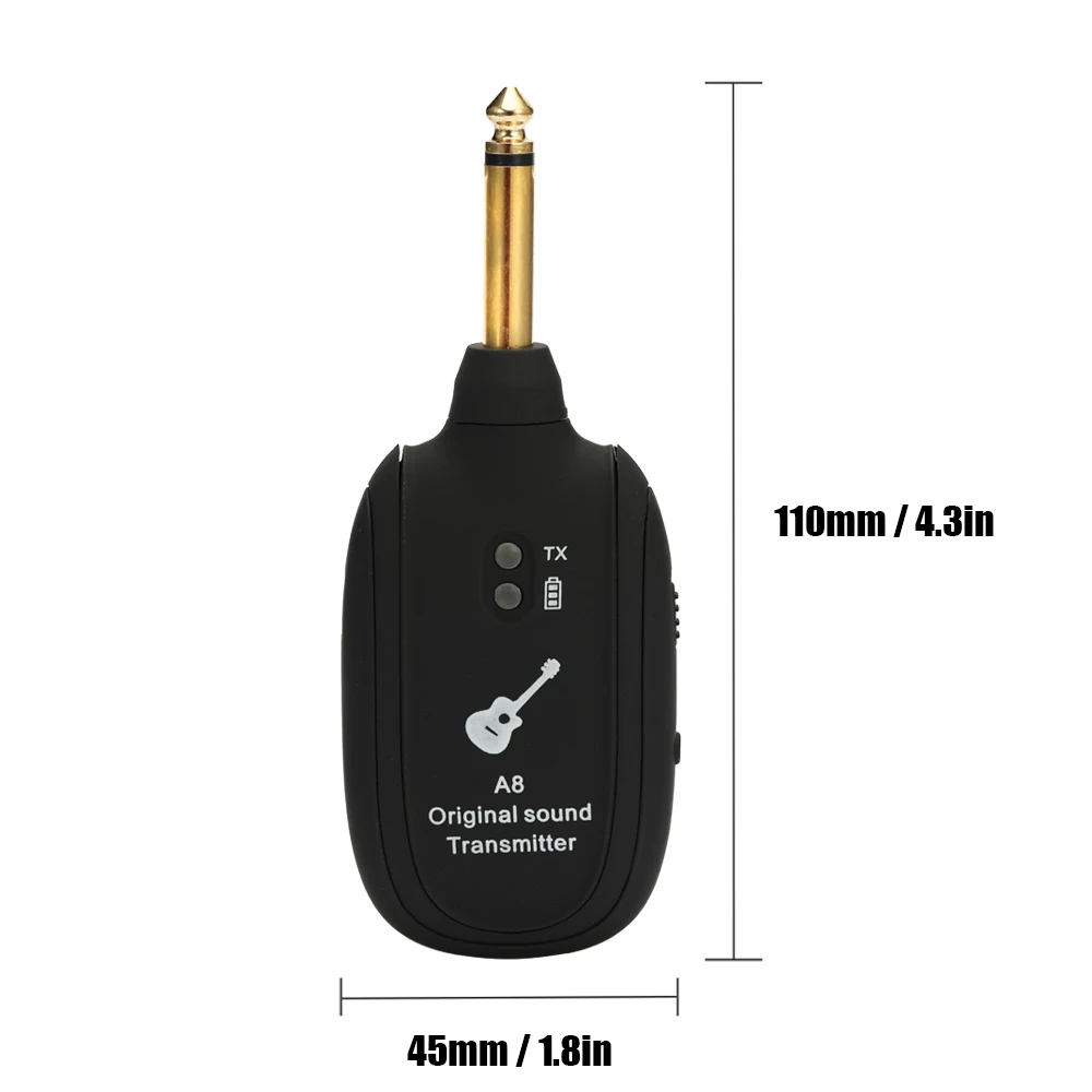 A8 UHF Беспроводной гитарный приемник-передатчик 730 МГц 50 м Диапазон гитары беспроводной передатчик для электрогитары бас скрипки
