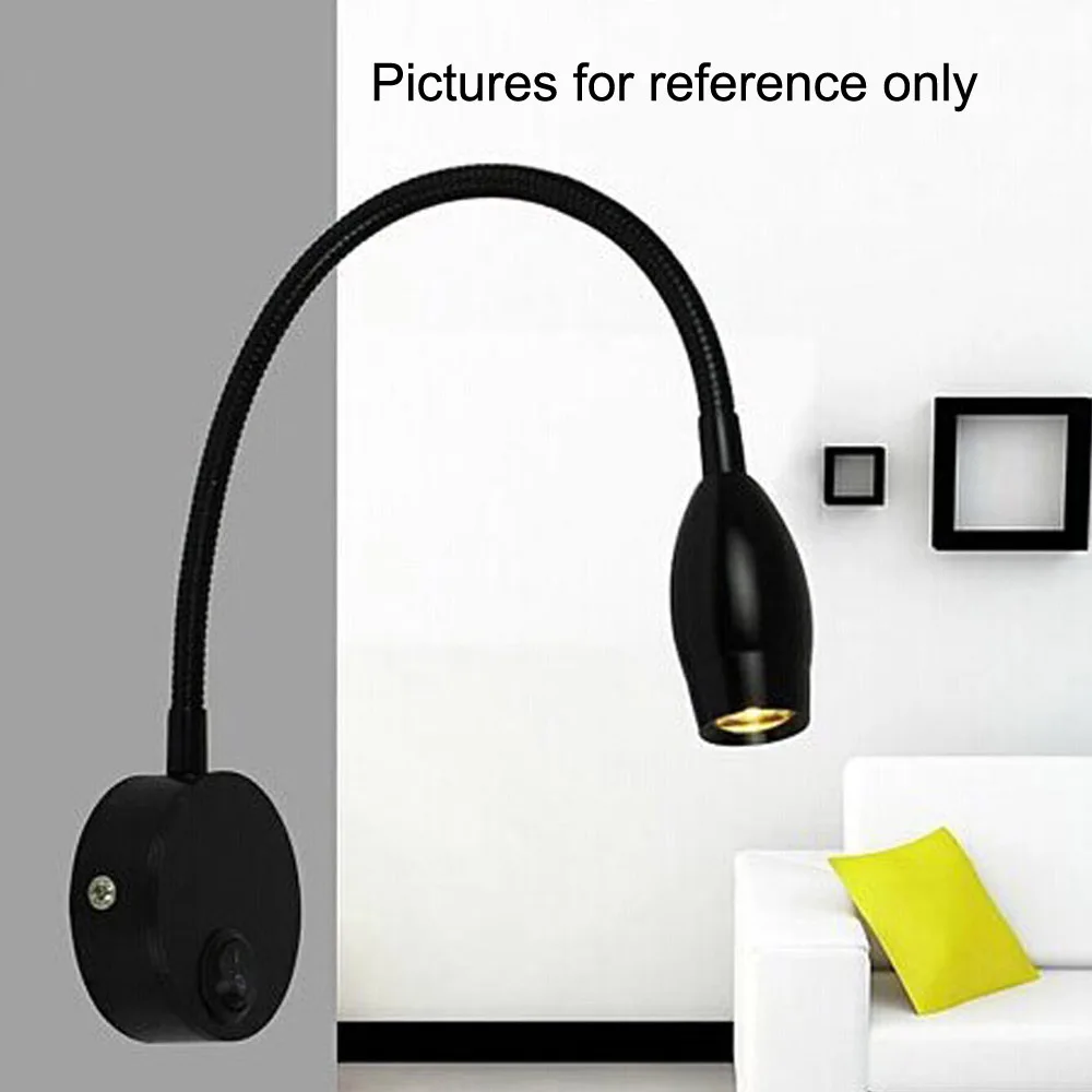 

3W LED Wall Light Indoor Sconce Lamp Reading Light Gooseneck Flexible Pipe Lamp Bedroom led wall lamp for kids bed Home