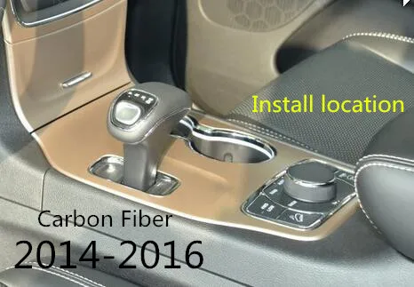 Для Jeep Grand Cherokee автомобильный чехол, внутренний рычаг переключения, подлокотник, подставка, весло, переключатель, ручка, рамка, лампа, отделка капота - Название цвета: Carbon fibre