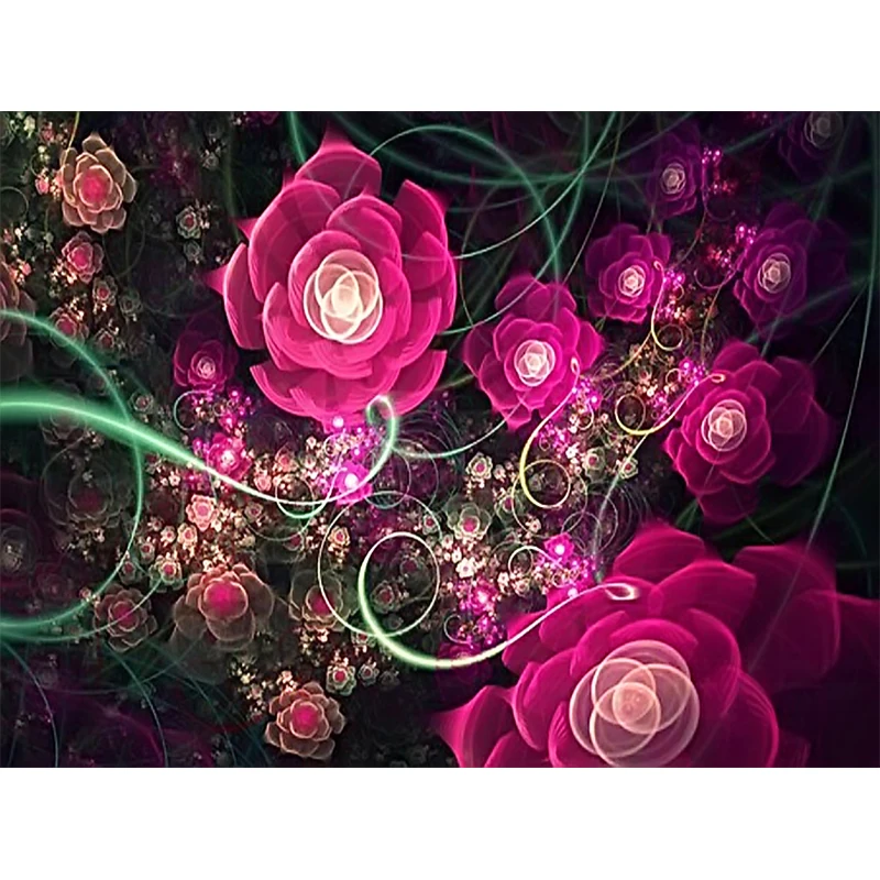 3D Flowers picture FULL DIY mosaic pattern diamond painting cross stitch embroidery decor frameless handmade | Дом и сад