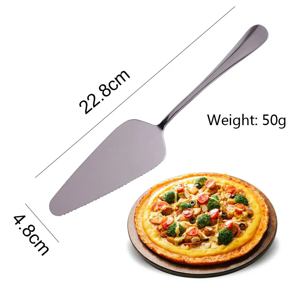 Новая лопатка для пиццы зубчатая кромка из нержавеющей стали, резак для пиццы, инструмент для выпечки, десертные столовые приборы для сыра, лопатка для торта