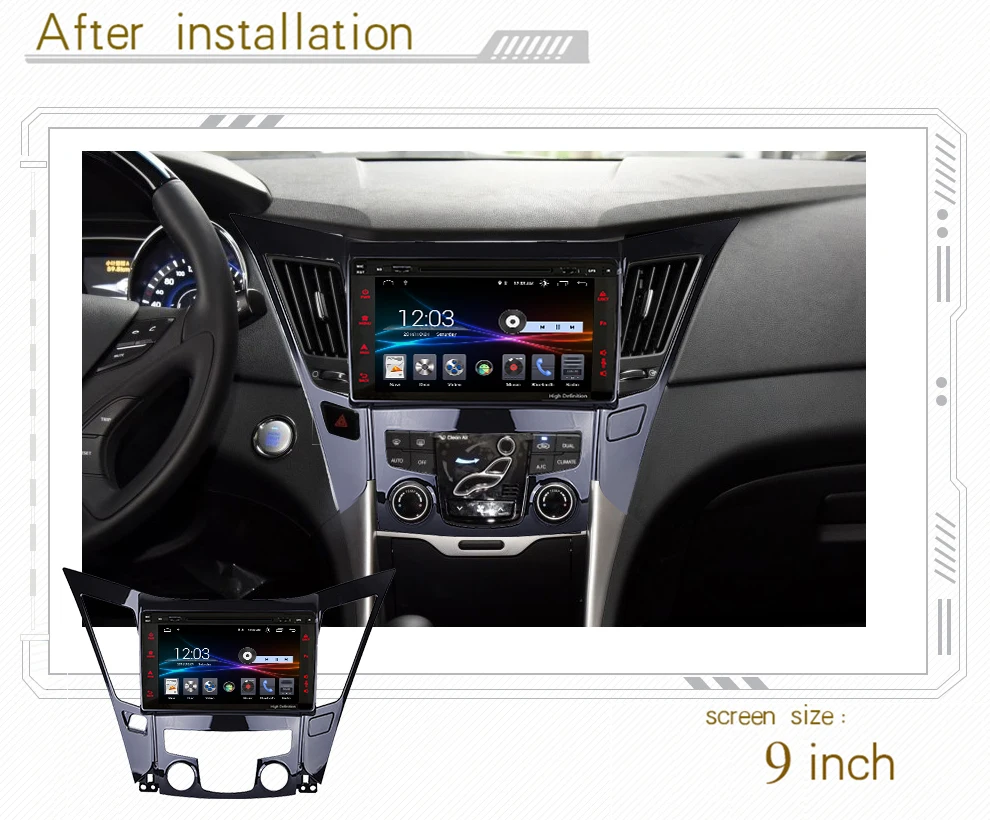 

4G LTE Android 8.1 car gps multimedia video radio DVD player in dash for Hyundai Sonata series 8 generation navigation stereo