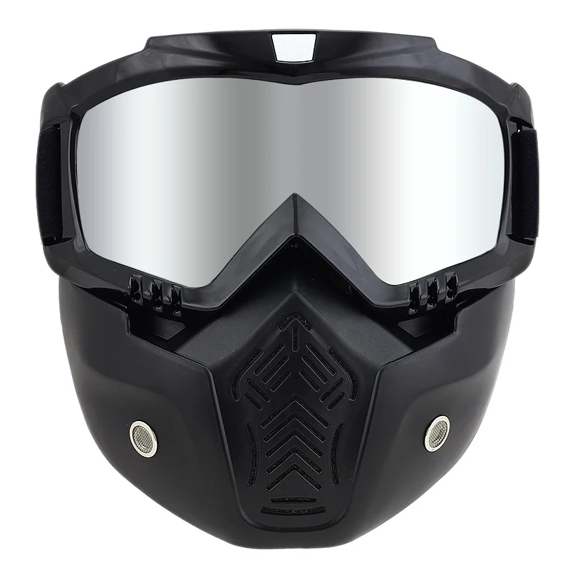Detachable Goggles Mask Perfect for Open Face Motorcycle Half Helmet or Vintage Helmets New Fashion visor ski snowboard