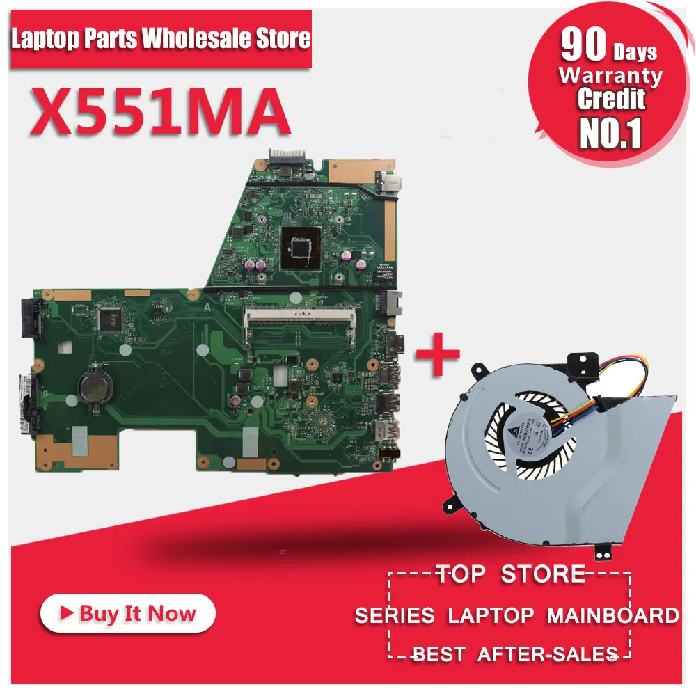 For Asus X551MA Laptop Motherboard/Notebook N2830/N2815 CPU 60NB0480