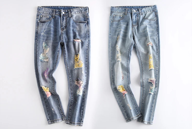 Женские рваные джинсы с высокой талией, женские винтажные Джинсы бойфренда, женские брюки, свободные джинсы Mujer Tie Dye