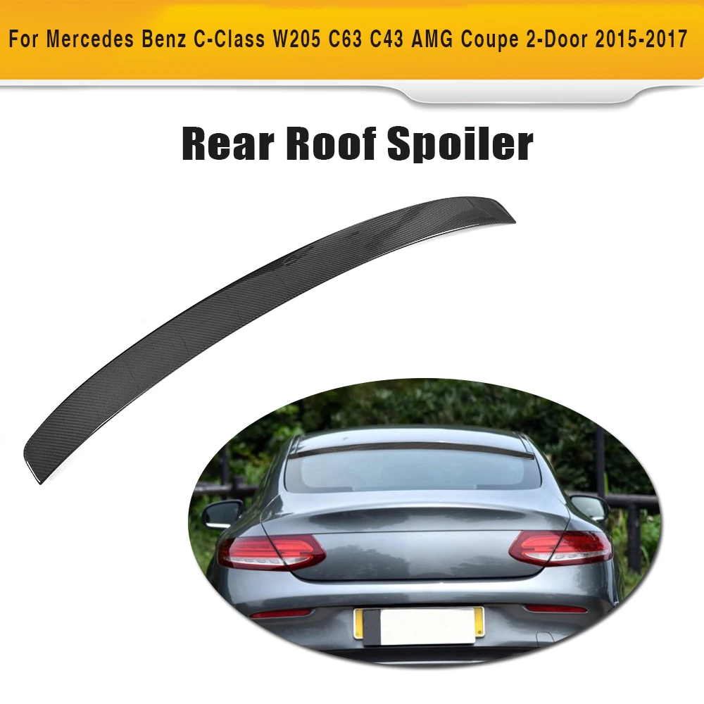 Углеродное волокно задний Крока крыши спойлер козырек окна для Mercedes Benz C Class C205 C63 C43 AMG Coupe только 2 двери- C180 C200