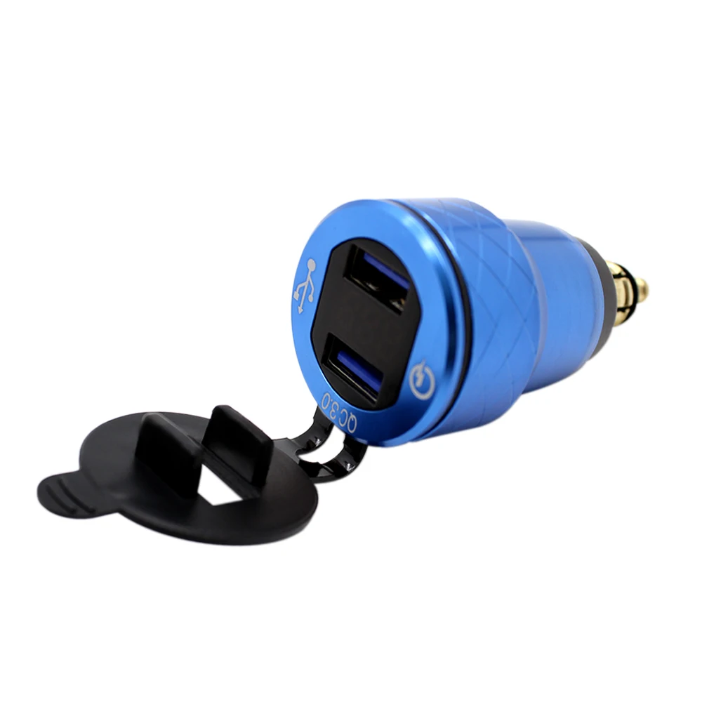 Nordson 12V-24V Dual Port Motorcycle USB Charger Power Outlet Mobile Phones Led Voltage Meter for BMW F800GS R1200GS R1250GSA