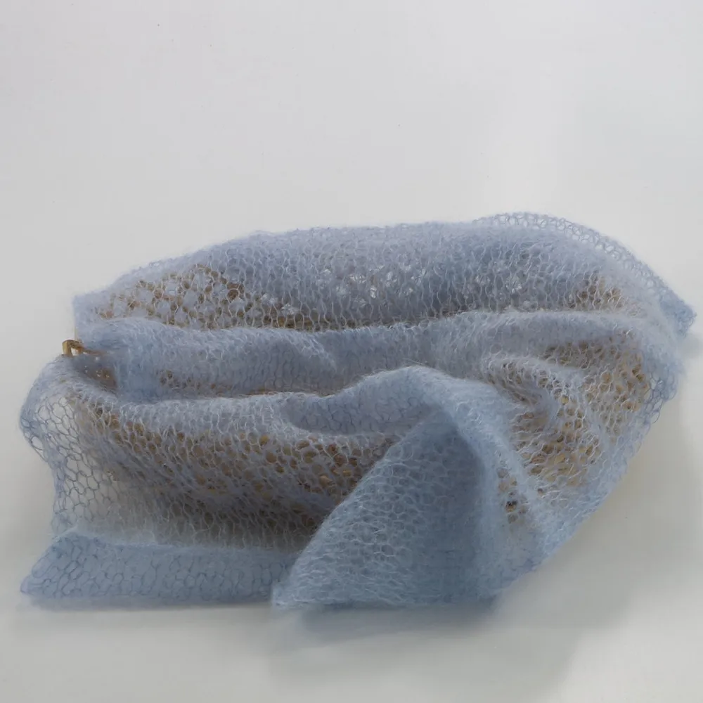 Мягкий стрейч Настоящее мохер Handknit одеяла для новорожденных 2 шт./лот размеры 60x30 см новорожденных подставки для фотографий BABY SHOWER подарок