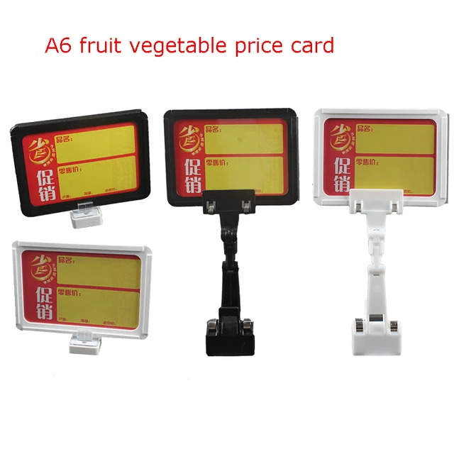 A6 Black white Price Tag Frame Supermarket Price Card Double