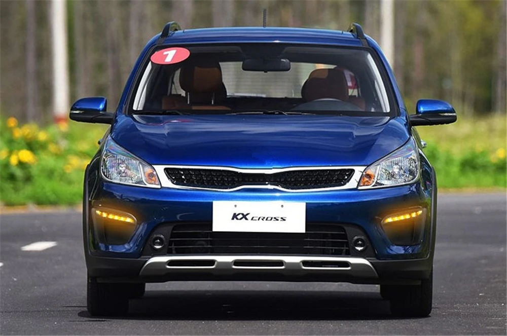 Автомобильный мигающий 1 пара Автомобильный светодиодный DRL дневные ходовые огни с сигналом поворота для России KIA RIO X-Line