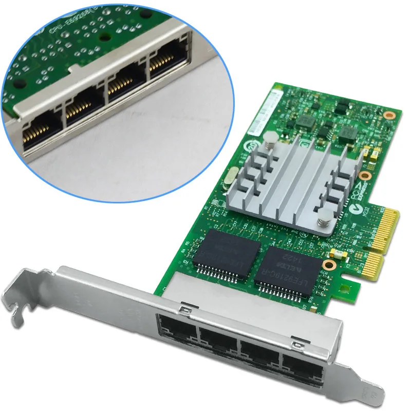 PCIe x4 Gigabit Quad Port Card 1000Mbps 82580 Chipset I340T4