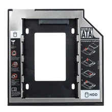Универсальный 9.5 мм Пластик + Алюминиевый 2.5 «SATA HDD SSD Caddy Дело HDD Корпус для Ноутбуков Оптические диск
