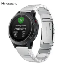 HIPERDEAL роскошный ремешок для Garmin Fenix 5X gps ремешок для часов из натуральной нержавеющей стали браслет быстрая замена регулируемый BAY15