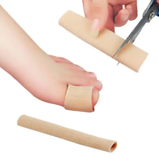 200pcs/lot 15cm Fabric Gel Toe Tube Bandage Finger & Toe Protectors