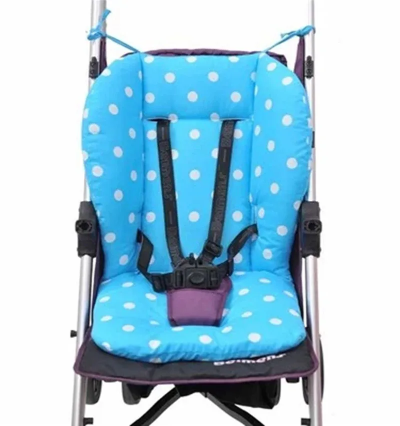 Яркие цвета, мягкий толстый для детской коляски, сиденье автомобиля, подушка в горошек, хлопковый коврик, сиденье для детской коляски