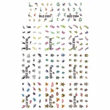 11 упак./лот переводка NAIL ART Виниловые наклейки на стену с рисунком детская одежда с героями мультфильма «Черепашки-ниндзя черепахи GECKO BLE2303-2313