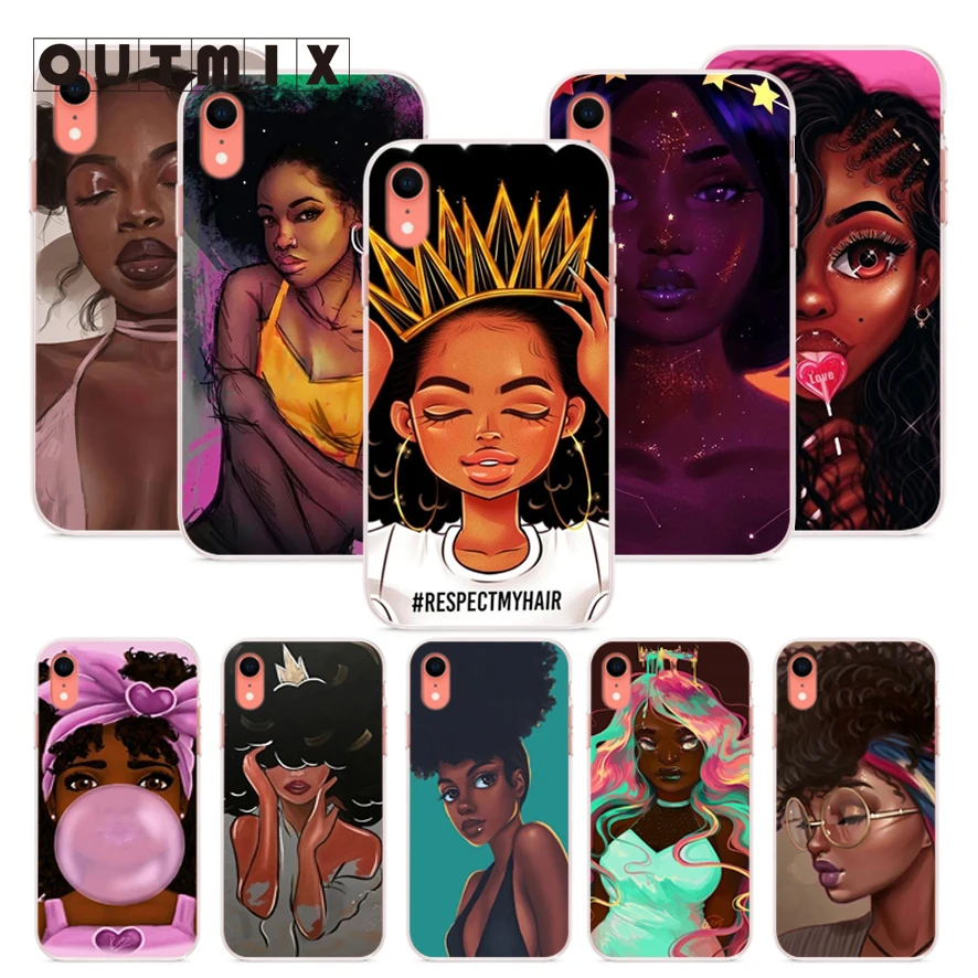 OUTMIX MELANIN POPPIN Black Girl capas Cell phones Capa