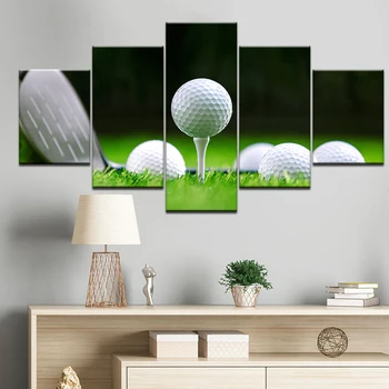 

Canvas Paintings Printed 5 Pieces Golf Course Wall Art Canvas sports golf Golf club Pictures For Living Room Bedroom Home Decor
