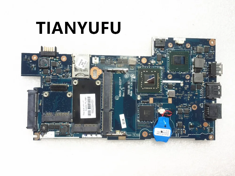 581078 001 KBV00 LA 5221P материнская плата для HP Probook 5310M ноутбука DDR3 с P9300 2 26 GHz ЦП