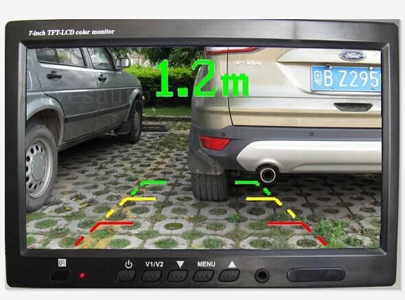Новейший 2 в 1 видеокамера датчик парковки+ Автомобильная камера объединяются вместе на машине lincense plate. Биби сигнализация на мониторе/DVD
