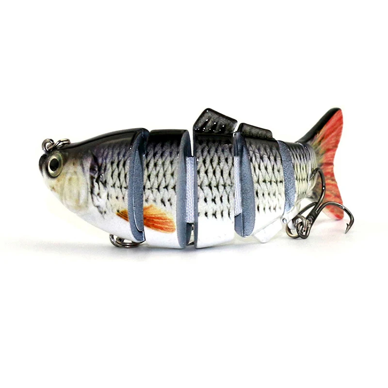 

6 Segment Fishing Lure Swimbait Crank Baits Hard Bait Slow Fishing Hooks Tackle