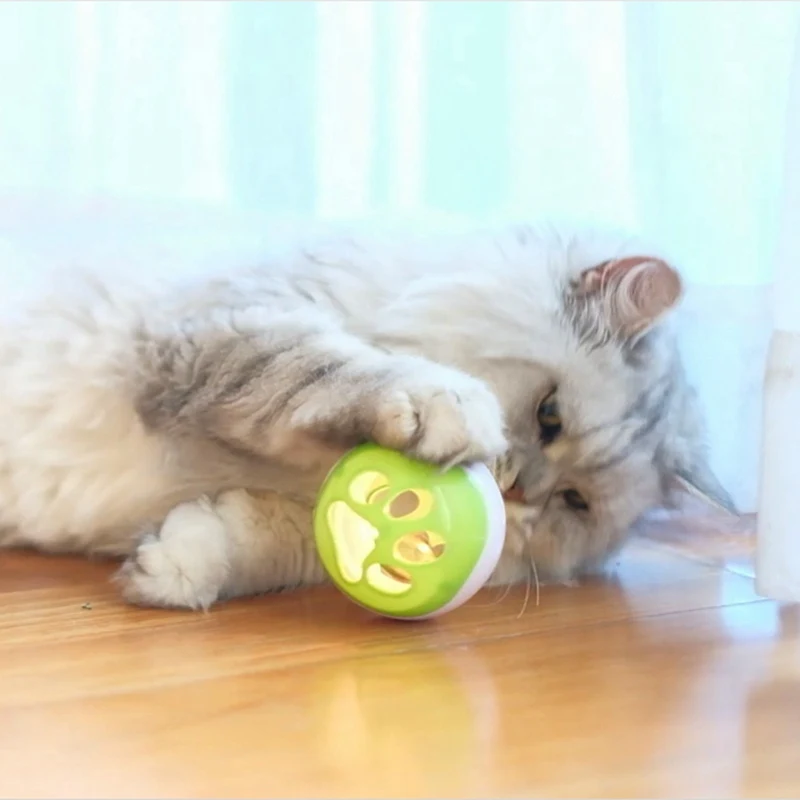 Pet Cat Интерактивная умная ворсовая кошачья электронная Люминесцентная колокольчик кошачий мяч