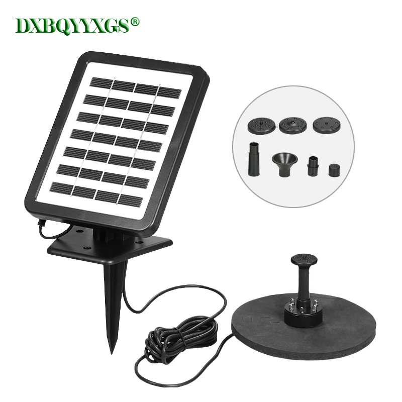 

Solar plus battery landscape Fountain device LED Bird Baths brushless Water Pump For Outdoor Family Garden Park rockery Fountain