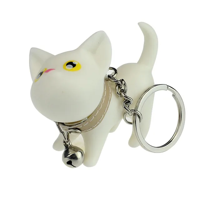 Lovely Bag Keychain Kitten Cat Key Chain Ring Bell Handbag Car Pendant Keyring