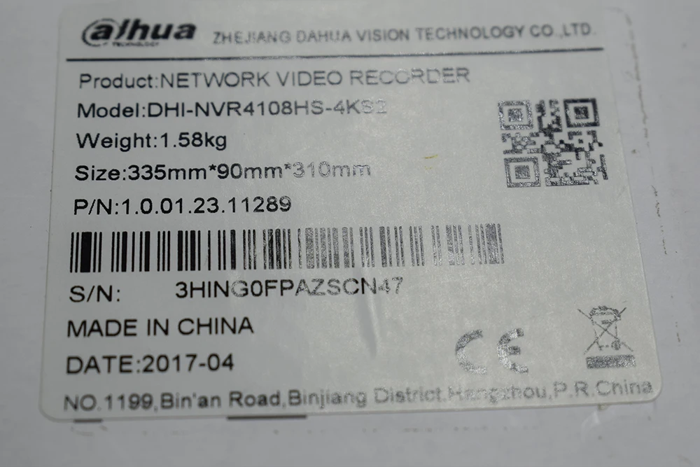 Сетевой видеорегистратор Dahua NVR 4K видео рекордер 8ch p2p NVR4108HS-4KS2 1 шт. H.265 до 8MP IP Камера 3MP IPC-HDW1325C 3,6 MM 8 шт H.264 IP67 IR50M