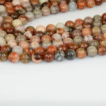 Натуральный смешанный цвет окаменелости Коралловые Свободные Круглые бусины 8 мм, 10 мм