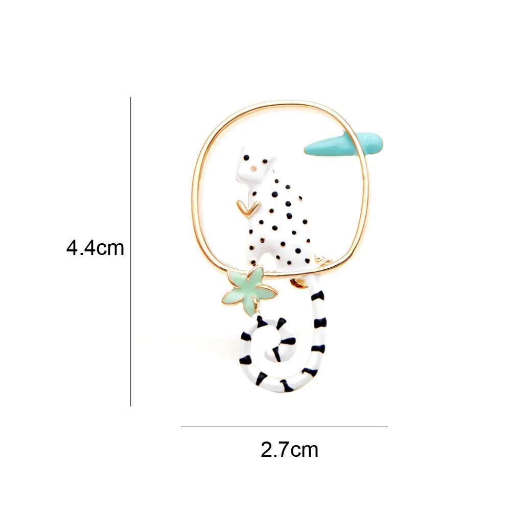 CINDY XIANG Новое поступление игральные броши-кошки для женщин 2 цвета милые картонные заколки с животными Детские ювелирные изделия брошь в виде кошки
