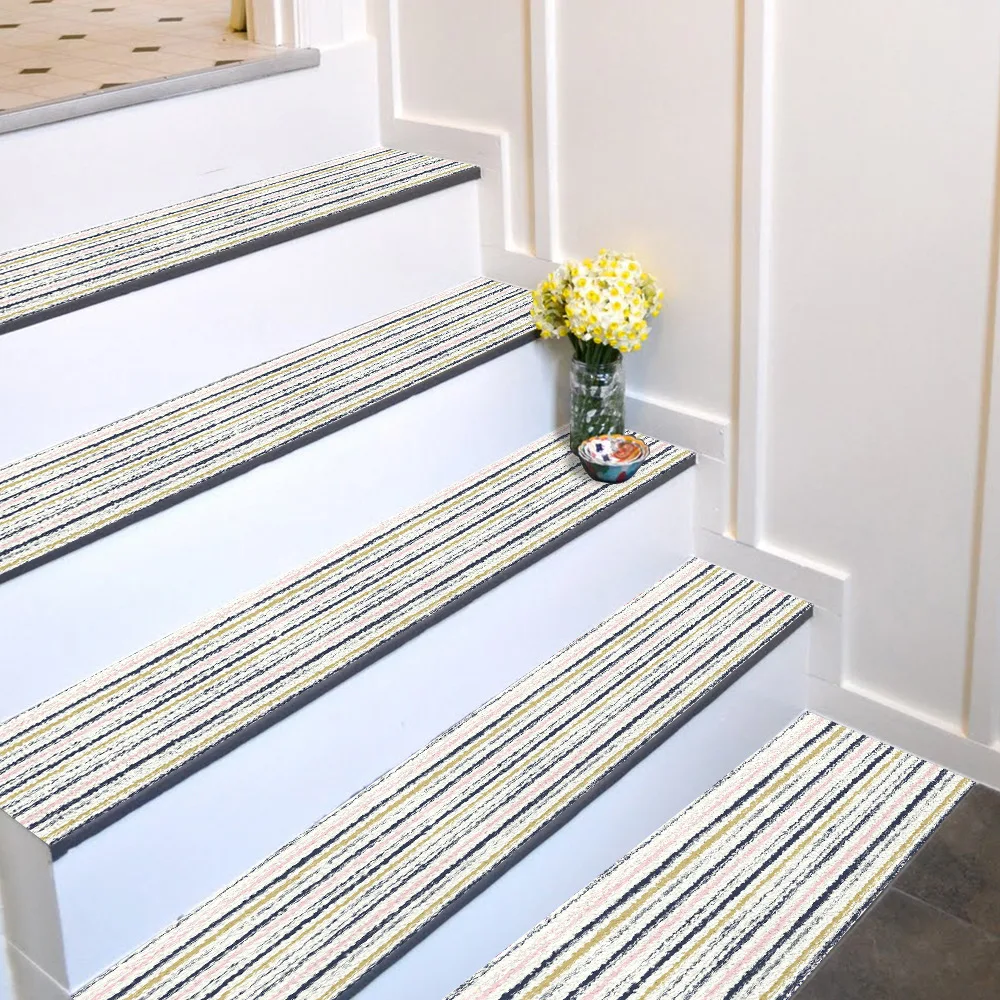 suitable for indoor and outdoor use for children and the elderly STAIRMAT ZYB Stair tread,Rectangular stair carpet//anti-slip mat 55 * 20cm Multi-color selection Color : Gray, Size : 6pcs