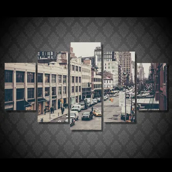 

5 Pcs/Set Framed HD Printed Retro City Building View Picture Wall Art Canvas Print Poster Painting Canvas Art