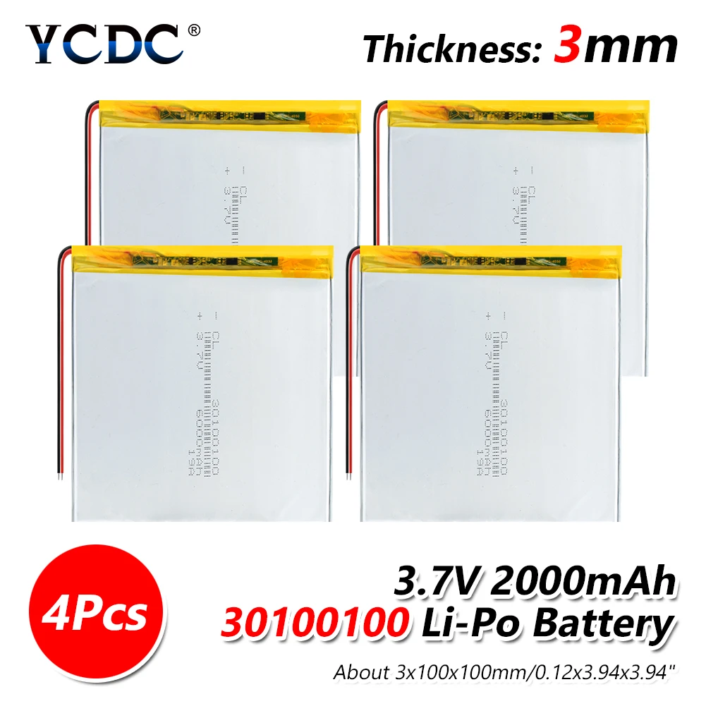 3,7 V 6000mAh 30100100 литий-полимерный литий-ионный аккумулятор для MP4 MP5 gps psp мобильных карманных ПК электронных книг bluetooth
