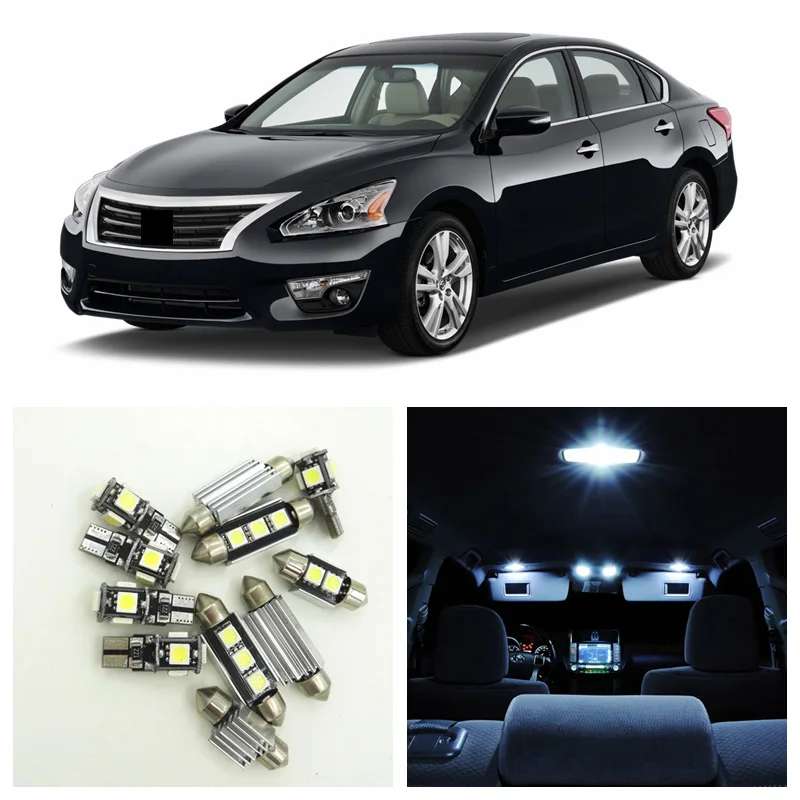 Us 10 23 36 Off 9pcs White Car Led Light Bulbs Interior Package Kit For 2002 2006 Nissan Altima Map Dome Step Courtesy License Plate Lamp In Signal