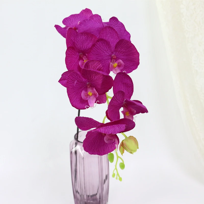 JAROWN Artificial Silk Orchid Flower Simulation 8 Heads Butterfly Orchid Flower For Wedding Decoration Flores Home Office Decor (9)