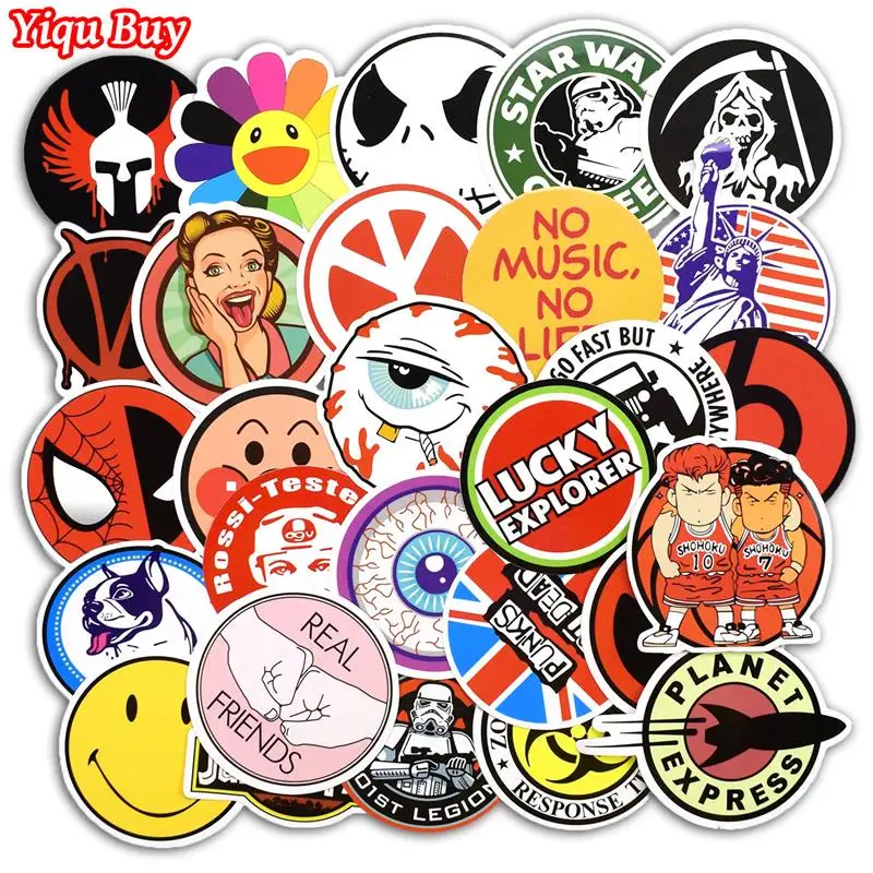 Pack Non Random Vinyl Music Friends Stickers For Car, Luggage