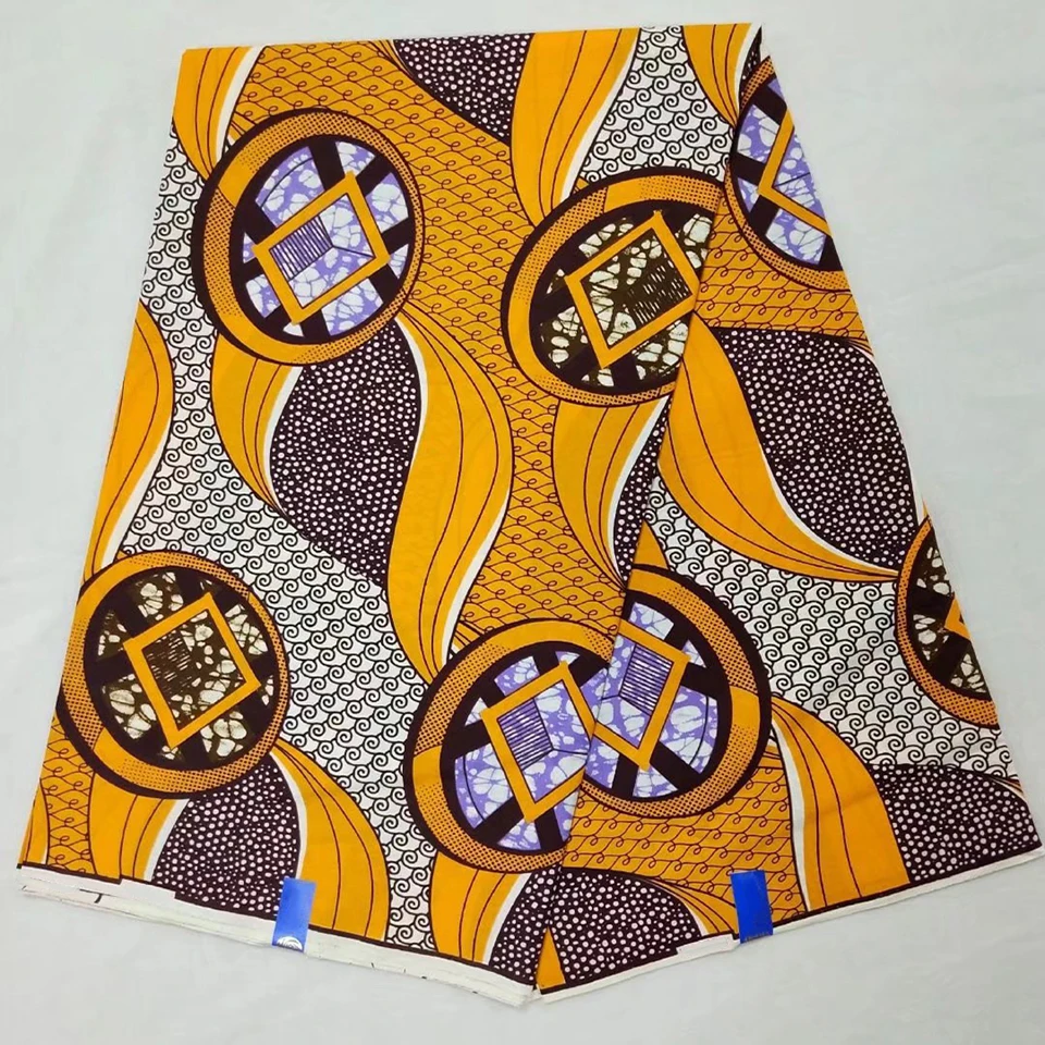 Buy Yellow Holland/Dutch Wax Print Fabric,African Real